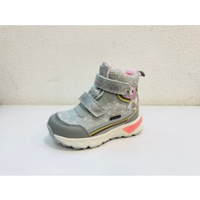 Buckhead Unicornie Kız Çocuk Kışlık Bot Su Geçirmez Suni Deri Cırt Cırtlı Tasarım Gri