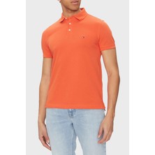 Tommy Hilfiger Streç Pamuklu Slim Fit Düğmeli Polo Yaka T Shirt Erkek Polo Yaka T Shirt MW0MW17771 Scx