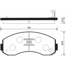 Ön Fren Balata Kıa K2500 2.5l D4BH Tci 03- / K2700 2.7l J2 Kamyonet 98-