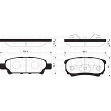 Arka Balata Outlander 2.0 4WD-2.4 4WD 03 Lancer Estate-Wagon 03 GDB3341-GDB4143