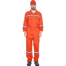 Gabardin 16/12 Reflektörlü Turuncu Iş Tulumu
