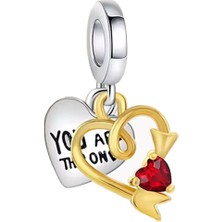 \'you Are The One\' Yazılı Kalp Charm