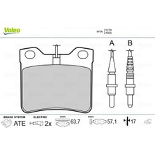 Fren Balatası Arka Mercedes W638 B901 B902 . Peugeot 406 605