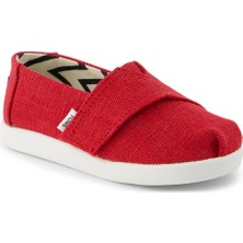 Kız Çocuk Espadril / Keten 10022099 Toms Alpargata Classic Heritage Canvas Red