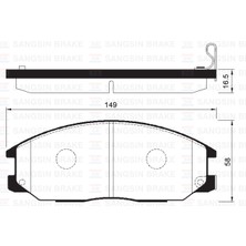 Ön Fren Balata Ssangyong Actyon. Kyron 2.0l Xdi 4x4 06- / Rexton 2.7l Xdi 4x4 04-