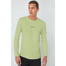 Erkek Uzun Kollu Orta Brooklyn Baskılı Tshırt SPR25TS40