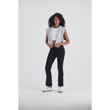 Yakamor Kadın Çelikli Likralı Yan Yırtmaçlı Ispanyol Paça Alt