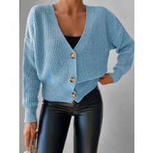 Twomeey Kadın Düğme Detay Triko Hırka