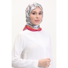 Desenli Soft Eşarp 70245-02 Fuşya Yeşil
