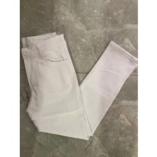 Likralı Gabardin Pantolon Beyaz 29 Ekim 23 Nisan