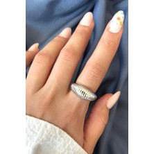 Yeni Sezon Textura Tasarım Ayarlanabilir Kadın Yüzük