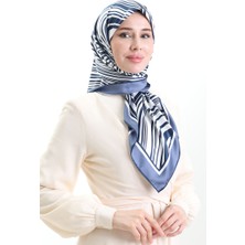 Dijital Rayon Eşarp 70301-08 Indigo