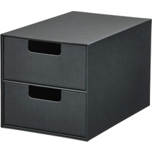 Çekmeceli Kutu, Antrasit, 16X25 Cm, 2 Çekmeceli