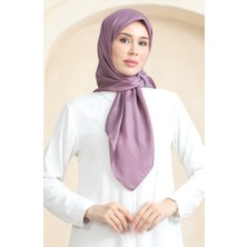 Düz Kristal Eşarp 70252-12 Koyu Lila