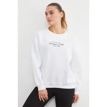 3 Iplik Manhattan Baskılı Bisiklet Yaka Sweatshirt