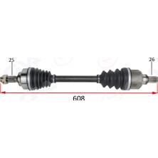 Komple Aks Sol On Psa 307 3A/C 1.6 A-T 00-07
