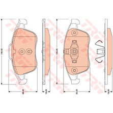 Ön Fren Balatası Renault Grand Sc Nıc Iıı 09 16 Laguna Iıı 07 15 Megane Iıı 09 15 K:17.1mm Y:68MM