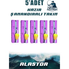 5'li Hazır Set Şamandıralı Olta Ucu Takımı - 3 Iğneli Mantarlı Hazır Takım - Şıpşıp