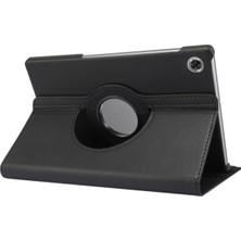 Lenovo Tab M10 X328FU 360 Dönen Standlı Kapaklı Kılıf (Siyah)