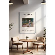 Claude Monet Serisi Beyaz Çerçeveli Poster, Tablo Duvar Dekoru No:2