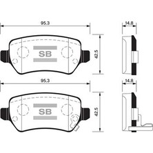 Arka Fren Balata Kıa Ceed 1.4l 1.6l Gdı. Crdı 12- / Venga 1.4l 1.6l 09- / Hyundaı IX20 1.4l 10- / Opel Astra G H 98- / Merıva 03- / Zafıra 00- / Combo 02-