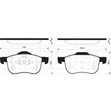 Ön Balata Volvo S60 00-10 S80 98-06 V70 97-07 XC70 00-07 S70 97-00 GDB1388