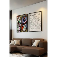 Picasso 2'li Siyah Çerçeveli Poster, Sanatsal Tablo Seti No:10