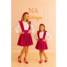 Özel Dikim Anne Kız Salopet Etek ve Bluz Takımı (Sepete Ayrı Eklenmelidir, Fiyatları Ayrıdır)