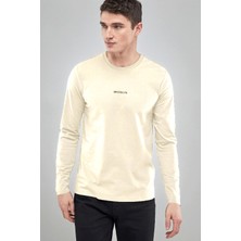 Erkek Uzun Kollu Orta Brooklyn Baskılı Tshırt SPR25TS40