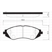 Ön Fren Balata Chevrolet Lacettı 1.2l 1.4l 1.6l J200 05- / Aveo 1.2l 1.4l T250 T255 06- / Daewoo Nubıra 1.6l F16D3 16V 03- Aşınma Ikaz Kontağı Yok
