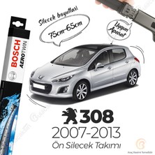 Bosch Aerotwin Muz Silecek Takımı Peugeot 308 Ön 2007-2013 ile Uyumlu
