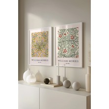 William Morris 2'li Beyaz Çerçeveli Poster, Tablo Seti No:21