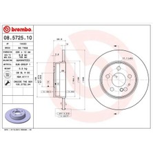Brembo 08572510 - Fren Dıskı Arka Mercedes S-Class W140 91 98