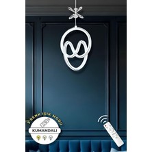 Lisa White Chrome Kumandalı 3 Renk Modern Sarkıt LED Avize