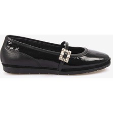 Mocassini Hakiki Deri Rugan Kadın Babet T02