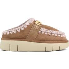 Kadın Terlik/ Panduf ( Ev ) MU.FW531001A Pkbro Mou Bounce Clog Metal Logo Beige Suede