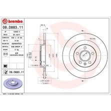 Brembo 08D88311 - Arka Fren Diski Volvo XC40 536 2017 2021 Cap 302×5 Bıjon 16 Inç