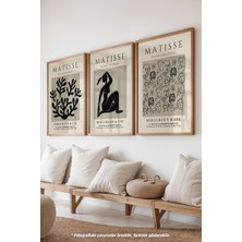 Matisse Bohem 3'lü Ahşap Çerçeveli Poster, Tablo Seti No:24