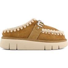 MU.FW531009A Kadın Terlik/ Panduf ( Ev ) MU.FW531001A Cog Mou Bounce Clog Metal Logo Cognac