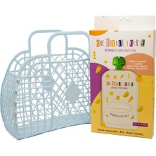 Gıda Poşeti + Retro Çanta Seti - Mavi