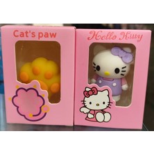 Pati - Lila Hello Kitty Figürlü Kalemtraş ve Silgi Bir Arada (2 Adet)