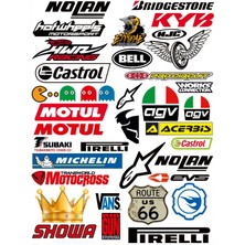 Motosiklet Kask Topcase Sticker 3D Kabartmalı Parlak