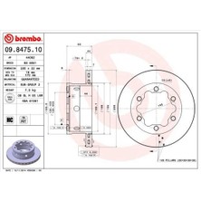 Brembo 09847510 - Fren Dıskı Arka Mercedes Sprınter B901 B904 . Vw Lt 28-35-46 Cıft Teker