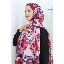 Desenli Soft Şal 70317-09 Vişne Gül Kurusu