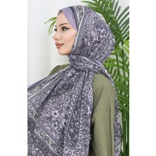 Etnik Desenli Soft Şal 70312-16 Gri Füme