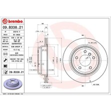 Brembo 09B33821 - Fren Dıskı Arka Bmw E87 E90 E84