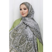 Etnik Desen Janjan Şal 70304-18 Küf Yeşili Vizon