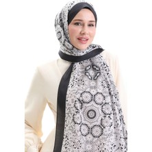 Desenli Soft Şal 70297-18 Siyah Bej