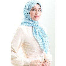 Dijital Rayon Eşarp 70307-02 Mavi