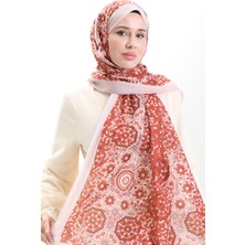 Desenli Soft Şal 70297-13 Kiremit Pudra